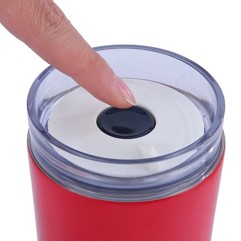 450 ML double wall stainless steel vacuum thermal mug with 360 degree push button lid
